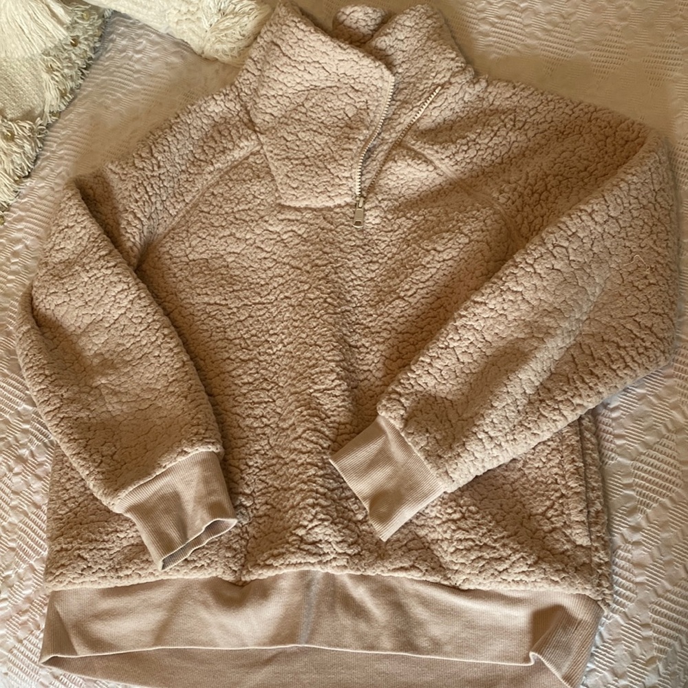 Zella Womens Shirpa Quater-Zip